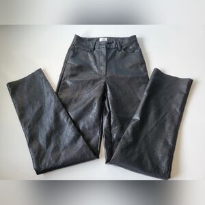 Wilfred Aritzia Faux Leather Pants in Black Size 0